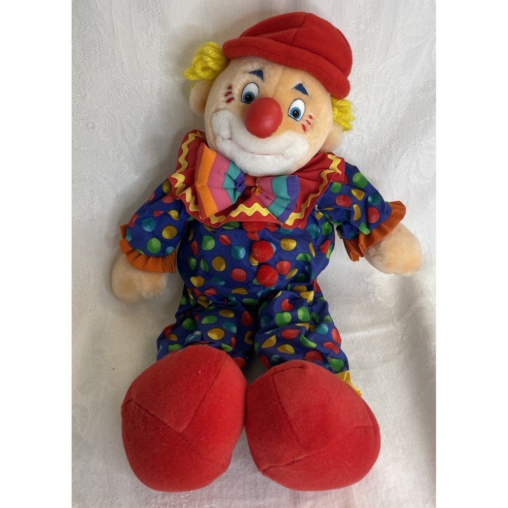 Vintage 1990s Commonwealth Toy Company 16" Plush Clown Stuffed Animal